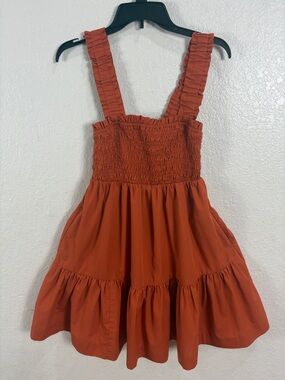 Abercrombie & Fitch ,Size MT,Rust Smocked Sundress with Ruffled Straps.